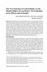 Research paper thumbnail of The New Function of Central Bank's as the Market Maker of Last Resort: An Evaluation on its Effects and its Results 1