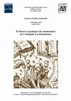 Research paper thumbnail of Journée d'études "Ecritures et pratiques du commentaire de l'Antiquité à la Renaissance" 13 décembre 2017