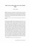 Research paper thumbnail of "Sulla recezione italiana della teoria critica di Rahel Jaeggi", in forum di discussione a più voci a cura di Marco Solinas di “Forme di vita e capitalismo”, in "Consecutio Rerum", a. 2, n. 3, 2017, pp. 291-303.