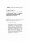 Research paper thumbnail of 2017 "Traditional Music Patrimonialization in the United Arab Emirates: State of play and Stakes of a Cultural Policy in Mutation (1971-2010)" Translated from French (2012). Translingual Discourse in Ethnomusicology 2