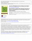 Research paper thumbnail of Journal of Biologically Active Products from Nature Determination of Superoxide Dismutase Activities in Different Cyanobacteria for Scavenging of Reactive Oxygen Species