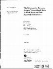 Research paper thumbnail of The Relationship Between Aviators' Home-Based Stress To Work Stress and Self- Perceived Performance