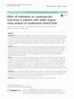 Research paper thumbnail of Effect of ivabradine on cardiovascular outcomes in patients with stable angina: meta-analysis of randomized clinical trials