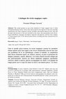 Research paper thumbnail of [2017] Catalogue des textes magiques coptes