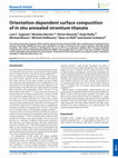 Research paper thumbnail of Orientation-dependent surface composition of in situ annealed strontium titanate