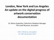 Research paper thumbnail of London, New York and Los Angeles An update on the Digital Progress of Artwork Conservation Documentation, EVA / Minerva, Jerusalem, 2017