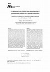 Research paper thumbnail of La Democracia en Polibio: Aproximación al pensamiento político en el mundo helenístico. Anuario de la Escuela de Historia (virtual) nº 12, pp. 40-55. 2017.