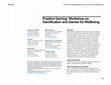 Research paper thumbnail of Positive Gaming: Workshop on Gamification and Games for Wellbeing