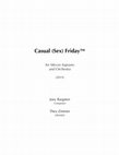 Research paper thumbnail of Casual (Sex) Friday™ for Mezzo Soprano and Orchestra (2015 - Performance Edition)