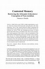 Research paper thumbnail of Contested Memory: Retrieving the Africanist (Liberatory) Conception of Non-racialism