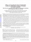 Research paper thumbnail of Efficacy of long detection interval implantable cardioverter-defibrillator settings in secondary prevention population: data from the Avoid Delivering Therapies for Nonsustained Arrhythmias in ICD Patients III (ADVANCE III) trial