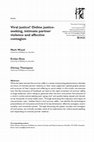 Research paper thumbnail of Viral justice? Online justice-seeking, intimate partner violence, and affective contagion