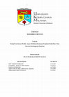 Research paper thumbnail of Laporan Tahap Penerimaan Produk Argan Oil dalam Kalangan Penghuni Kolej Dato’ Onn, Universiti Kebangsaan Malaysia