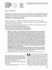 Research paper thumbnail of A Blueprint of Pain Curriculum Across Prelicensure Health Sciences Programs: One NIH Pain Consortium Center of Excellence in Pain Education (CoEPE) Experience