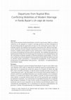 Research paper thumbnail of Departures from Nuptial Bliss: Conflicting Mobilities of Modern Marriage in Pardo Bazán's Un viaje de novios