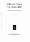 Research paper thumbnail of The Argument from the Infinite Regress of Reasons in Sextus Empiricus, «Antiquorum Philosophia» 11 (2017), pp. 115-127.