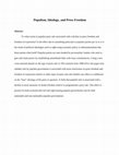 Research paper thumbnail of Populism, Ideology, and Press Freedom