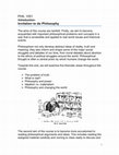 Research paper thumbnail of PHIL 1051 Invitation to Philosophy