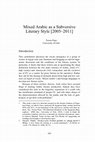 Research paper thumbnail of Mixed Arabic as a Subversive Literary Style [2005–2011