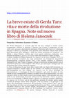 Research paper thumbnail of La breve estate di Gerda Taro