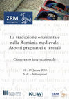 Research paper thumbnail of Congresso internazionale - La traduzione orizzontale nella Romània medievale. Aspetti pragmatici e testuali, Klagenfurt, 18-19 gennaio 2018