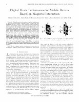 Research paper thumbnail of Digital Music Performance for Mobile Devices Based on Magnetic Interaction