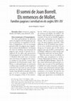 Research paper thumbnail of El somni de Joan Borrell. Els remences de Mollet. Famílies pageses i servitud en els segles XIV i XV,.pdf