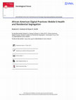 Research paper thumbnail of African American Digital Practices: Mobile E-Health and Residential Segregation