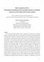 Research paper thumbnail of Matrix comparison, Part 2: Measuring the resemblance between proximity measures or ordination results by use of the Mantel and Procrustes statistics