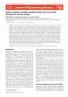 Research paper thumbnail of Human response to habitat suitability during the Last Glacial Maximum in Western Europe