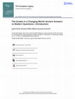 Research paper thumbnail of The Greeks in a Changing World: Ancient Answers to Modern Questions—Introduction [J.Filonik, B.Griffith-Williams & J.Kucharski]