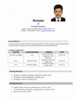 Research paper thumbnail of Resume of Gautom Kumarr