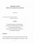 Research paper thumbnail of TRANSPARENT AUTHORITY - Reflections on Post-Modernism and Architecture