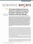 Research paper thumbnail of The impact of deep-tier burrow systems in sediment mixing and ecosystem engineering in early Cambrian carbonate settings OPEN