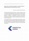 Research paper thumbnail of Música para la imagen en movimiento. La recepción de los primeros equipos cinematográficos en España