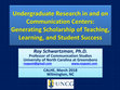 Research paper thumbnail of Undergraduate Research in and on Communication Centers: Generating Scholarship of Teaching, Learning, and Student Success