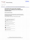 Research paper thumbnail of Two British think tanks after the global financial crisis: intellectual and institutional transformations