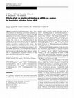 Research paper thumbnail of Effects of pH on kinetics of binding of mRNA-cap analogs by translation initiation factor eIF4E