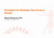 Research paper thumbnail of Principles for Strategic Gamification Design