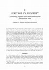 Research paper thumbnail of HERITAGE VS PROPERTY: Contrasting regimes and rationalities in the patrimonial field