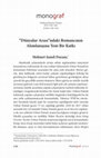 Research paper thumbnail of " 'Dünyalar Arası'ndaki Romancının Alımlanışına Yeni Bir Katkı" (Mehmet Şamil Dayanç)