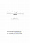 Research paper thumbnail of University Marketing – Innovative Communication for Effective Inter/national Survival