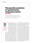 Research paper thumbnail of The Peculiar Practices of 'Authoritarian Emigration States'