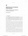 Research paper thumbnail of ‘Aristotle as Systematic Philosopher: Essence, Necessity, and Explanation in Theory and Practice’