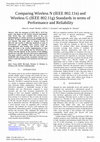 Research paper thumbnail of Comparing Wireless N (IEEE 802.11n) and Wireless G (IEEE 802.11g) Standards in terms of Performance and Reliability