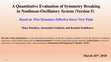 Research paper thumbnail of A Quantitative Evaluation of Symmetry Breaking in Nonlinear-Oscillatory System (Version 5) Based on Flux Dynamics (Effective force) View Point