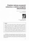 Research paper thumbnail of Prijedlozi rješenja pravopisnih nedoumica u vođenju pedagoške dokumentacije