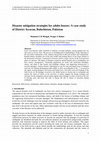 Research paper thumbnail of Disaster mitigation strategies for adobe houses: A case study of District Awaran, Balochistan, Pakistan