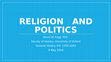 Research paper thumbnail of GH XIV: Religion and Politics lecture, 2018