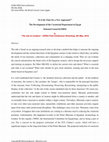 Research paper thumbnail of "Is it the Time for a New Approach? " The Development of the Curatorial Department in Egypt